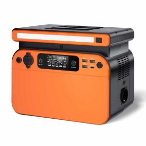 محطة طاقة محمولة PF500 ببطارية ليثيوم حديد فوسفات (LiFePO4) سعة 518 واط·ساعة، بقدرة تيار متردد اسمية 500 واط وذروة 1000 واط، للاستخدام المنزلي والخارجي