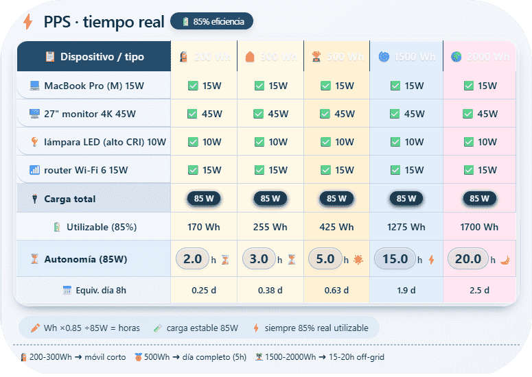 "Lleva tu taller a cualquier lugar. La estación de energía Piforz de 1200W soporta herramientas eléctricas como taladros y sierras circulares. Ideal para proyectos de bricolaje en exteriores o reparaciones sin red eléctrica. Potencia pura y estable para profesionales y entusiastas del DIY."