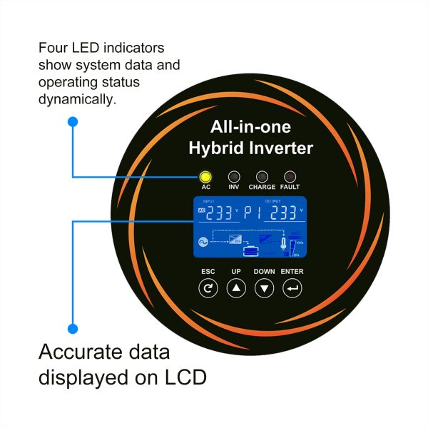 Sistema de respaldo de energía residencial inteligente todo en uno: almacenamiento de batería doméstica móvil LiFePO4 de 6 kW y 16 kWh con inversor solar híbrido - Imagen 6