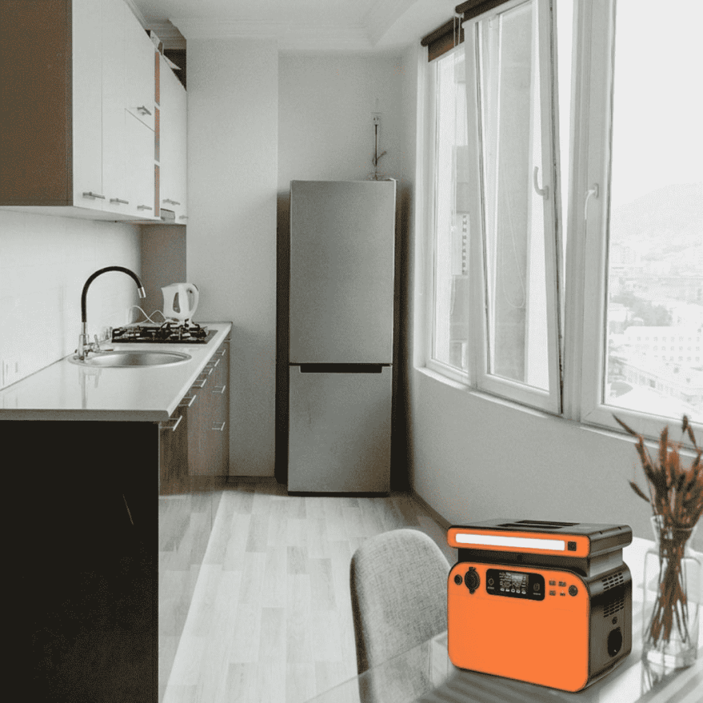 Generador a batería para mantener el refrigerador funcionando en apartamentos