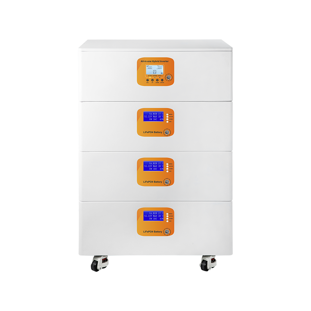 10kW 45kWh Stackable High-Capacity All-in-One Home Battery Storage LiFePO4 with Hybrid Solar Inverter for Residential Backup