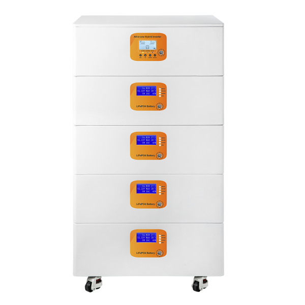 10kW 45kWh スタッカブル大容量オールインワン家庭用蓄電システム リン酸鉄リチウム ハイブリッドソーラーインバーター搭載 住宅用バックアップ電源 - 画像 (2)