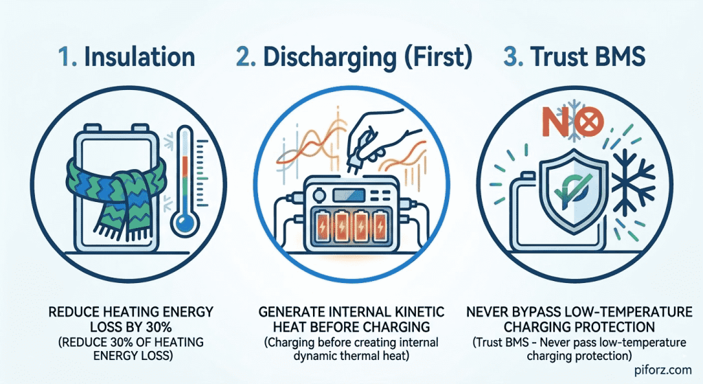 "Infographic showing various appliances compatible with a Piforz 1200W power station, including coffee maker, electric grill, and blender with estimated run times."