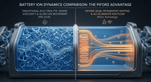 "Infographic showing 6 layers of safety protection for Piforz power station, including over-voltage, high-temp, short-circuit, over-current, and low-temp defense."
