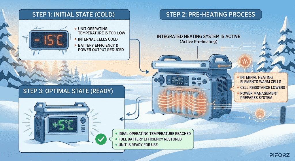 "Infographic comparing stable pure sine wave output versus unstable modified wave, showing protection for laptops and drones."