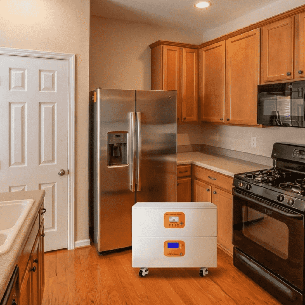 A scalable 15kWh home battery storage system designed to provide long-term backup power for heavy-duty appliances like air conditioners.