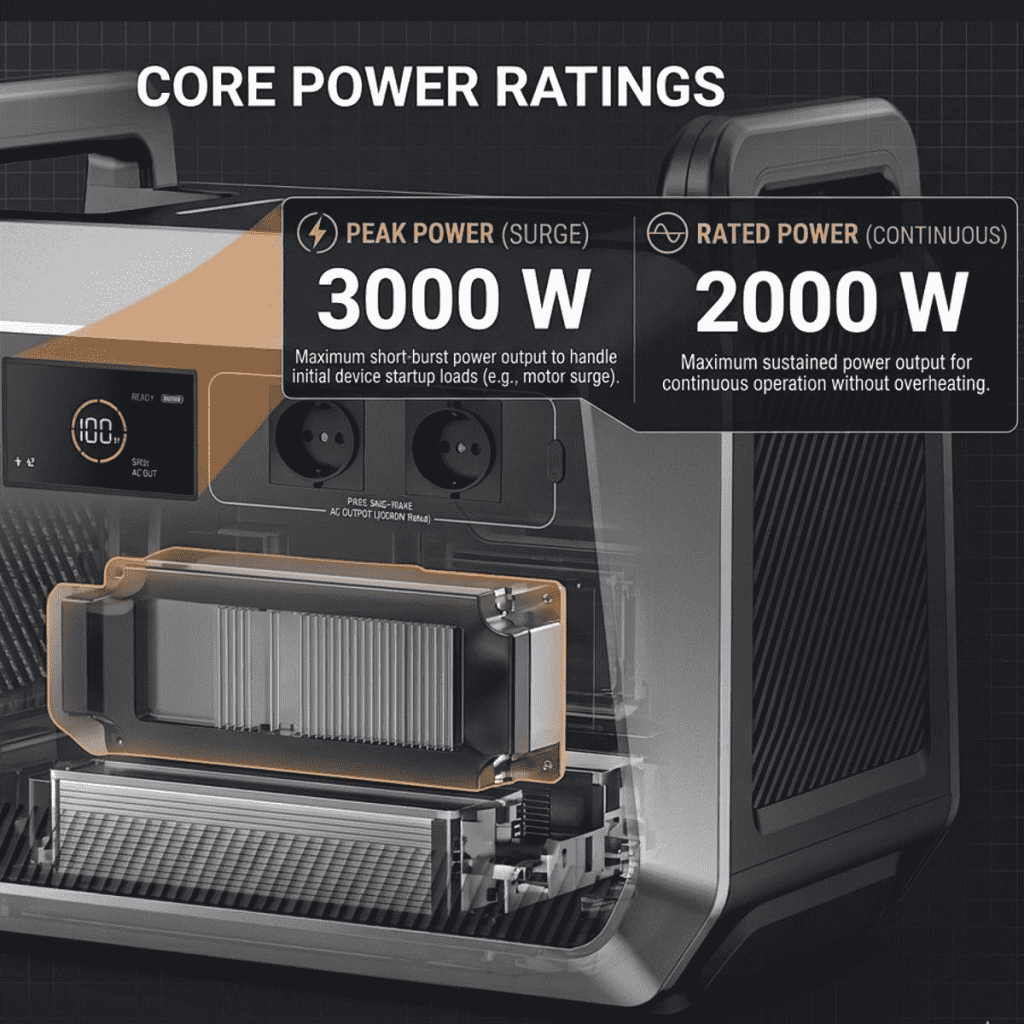 Best portable power station for space heater with 2000W rated power and 3000W peak surge for high watt appliances.