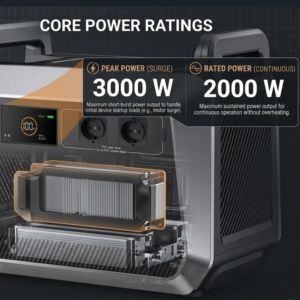 Best portable power station for space heater with 2000W rated power and 3000W peak surge for high watt appliances.