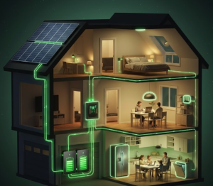 Li ion battery for solar energy storage system in a residential home